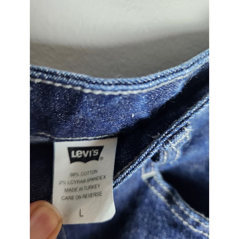 Levi's womens silvertab knee length denim skirt sz L Y2k 80's 90's preppy school - Picture 6 of 8